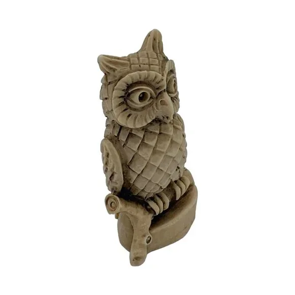 Carved Natural Stone Owl Figurine Handmade in Mexico (?) Collectable Miniature - Picture 2 of 12